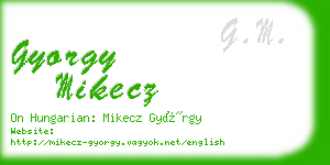 gyorgy mikecz business card